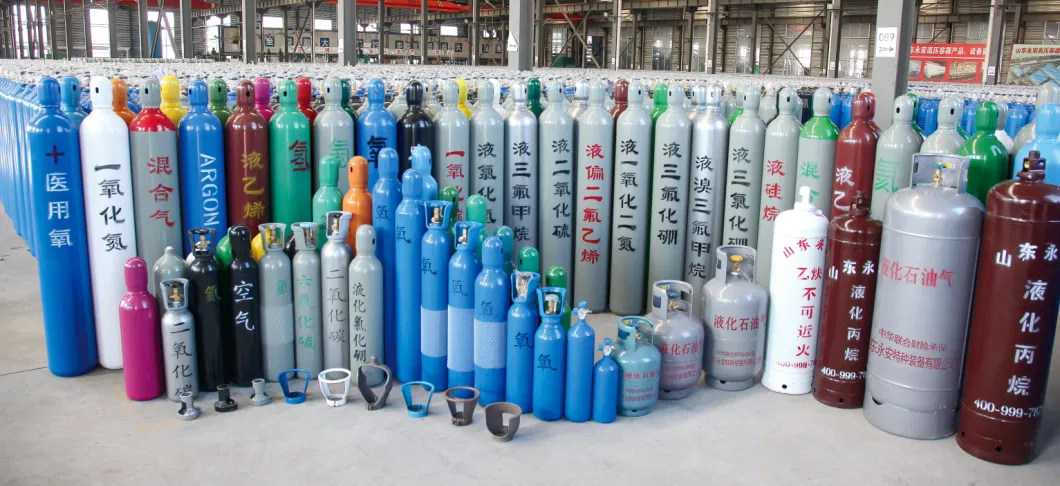 50L200bar ISO9809 Tped High Pressure Vessel Seamless Steel Oxygen Gas Cylinder Withcga540 Valve and Tulip Cap